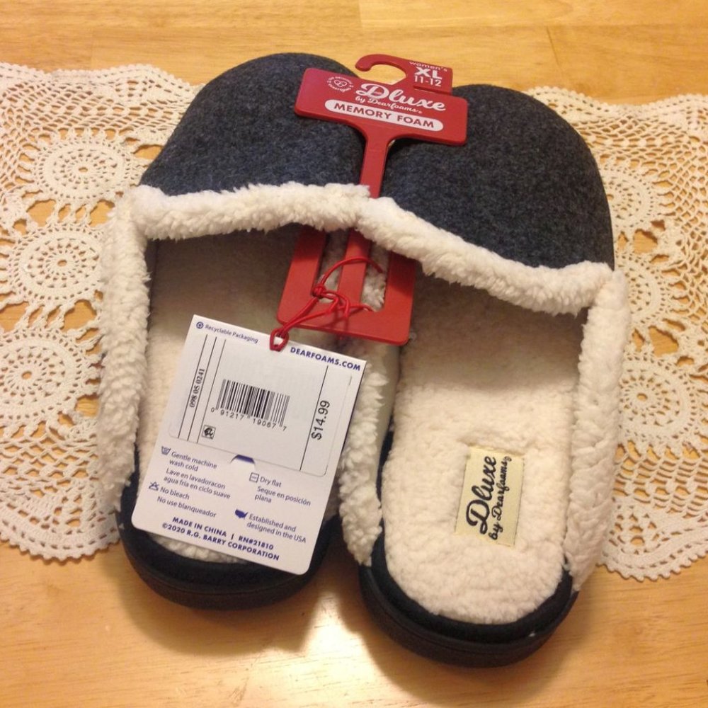 New No Sweat Comfort Memory Foam House Slippers